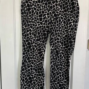 Stylish Black and White Patterned Women's Pants